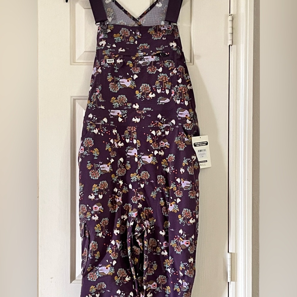 Duluth Trading Heirloom Gardening Bib Overalls Chicken Farm Womens Size M-28 NWT